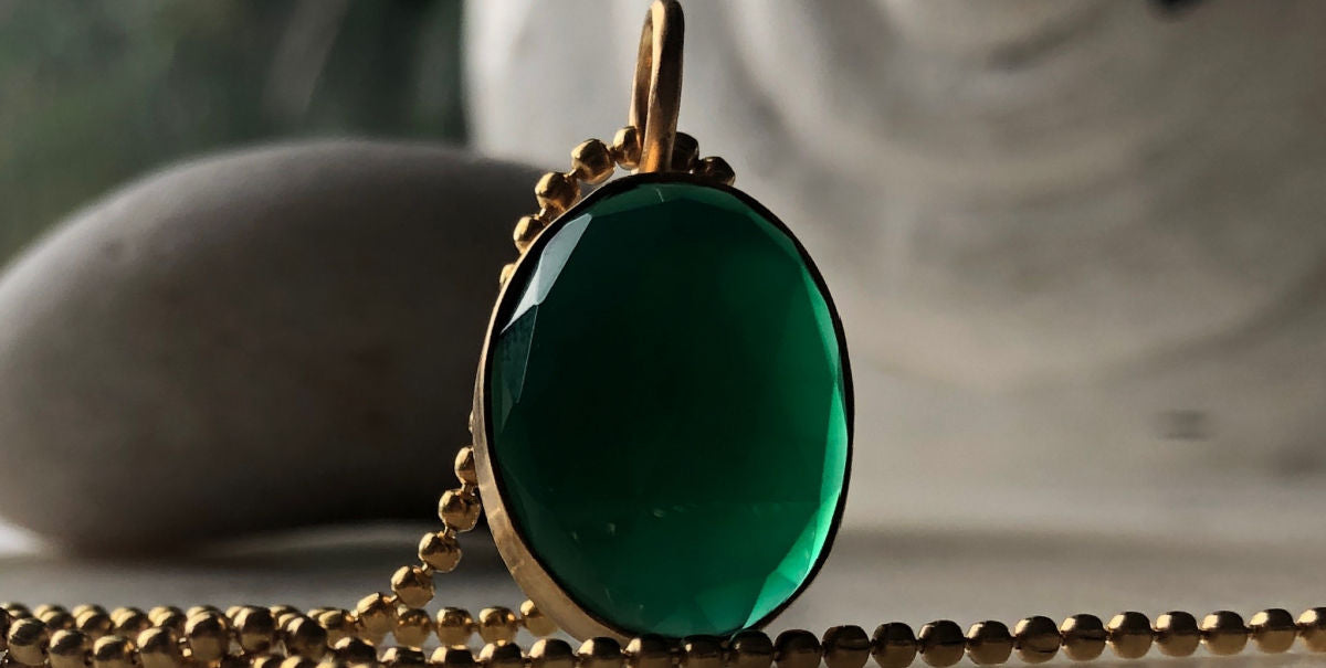 SIS Caspian Green Onyx Necklace