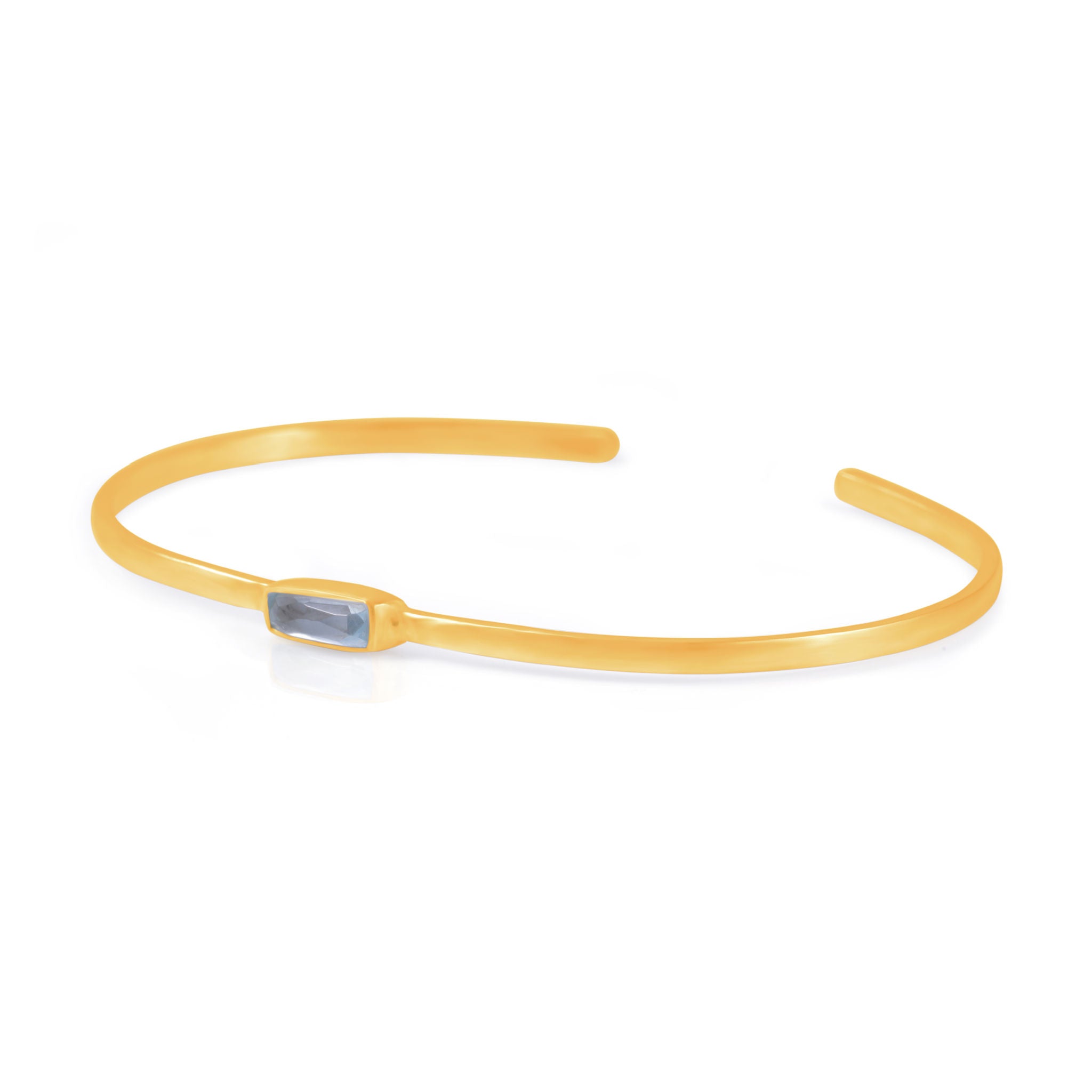 Baltic Cuff. Sky Blue Topaz. Gold Vermeil