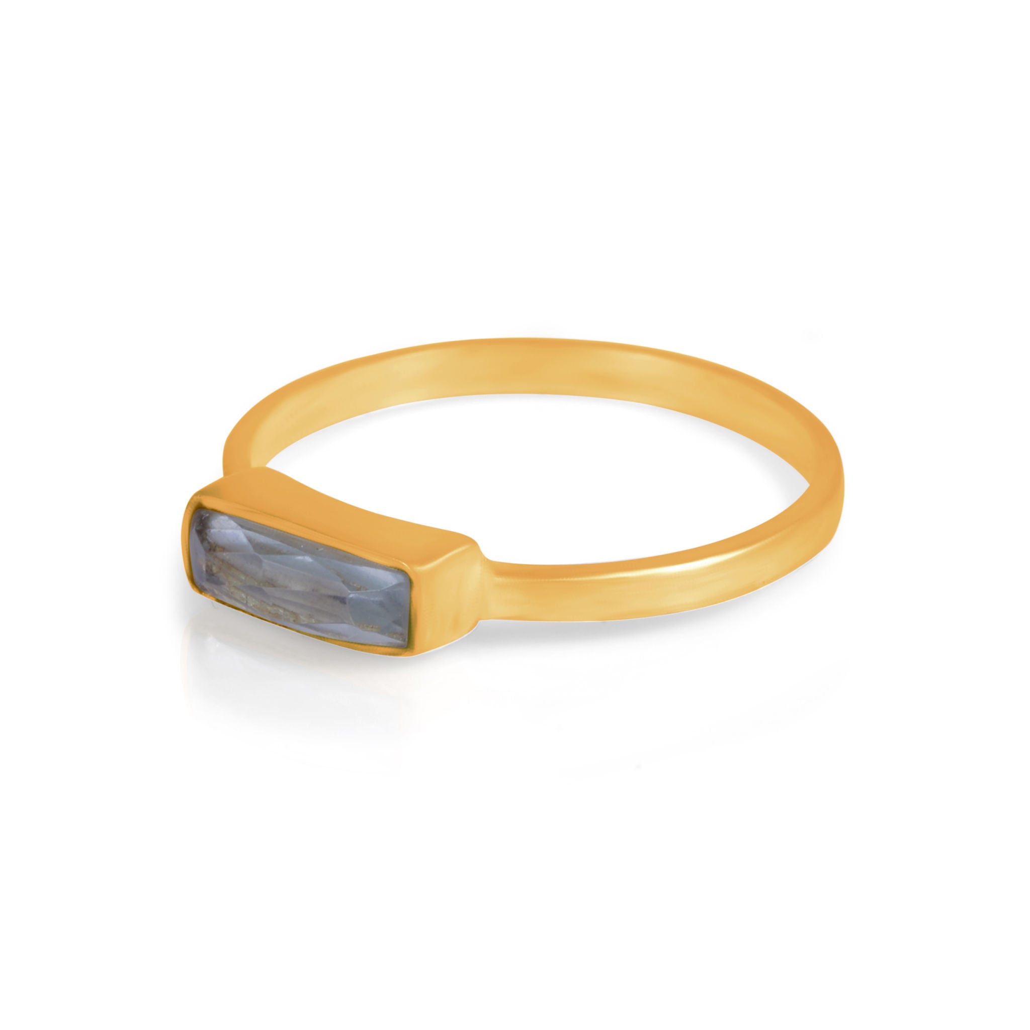 Baltic Ring. Sky Blue Topaz. Gold Vermeil