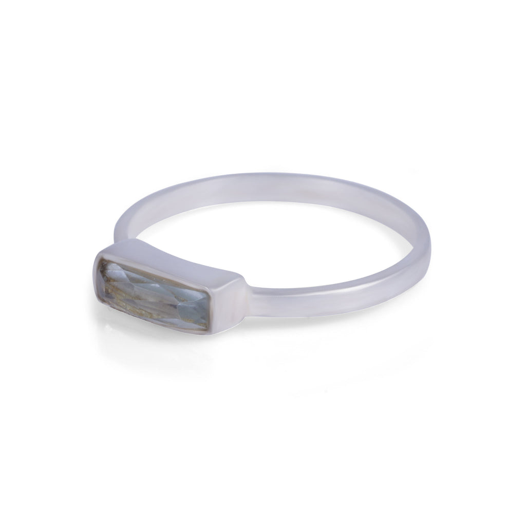 Baltic Ring. Sky Blue Topaz. 925 Silver