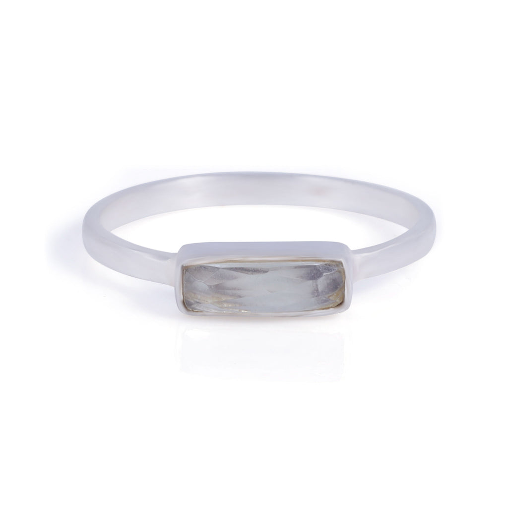 Baltic Ring. Sky Blue Topaz. 925 Silver