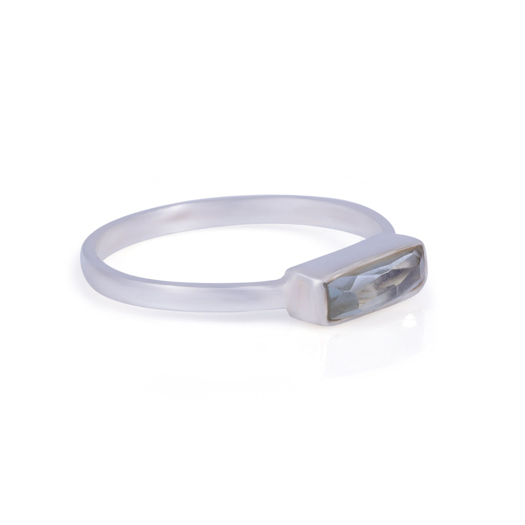 Baltic Ring. Sky Blue Topaz. 925 Silver