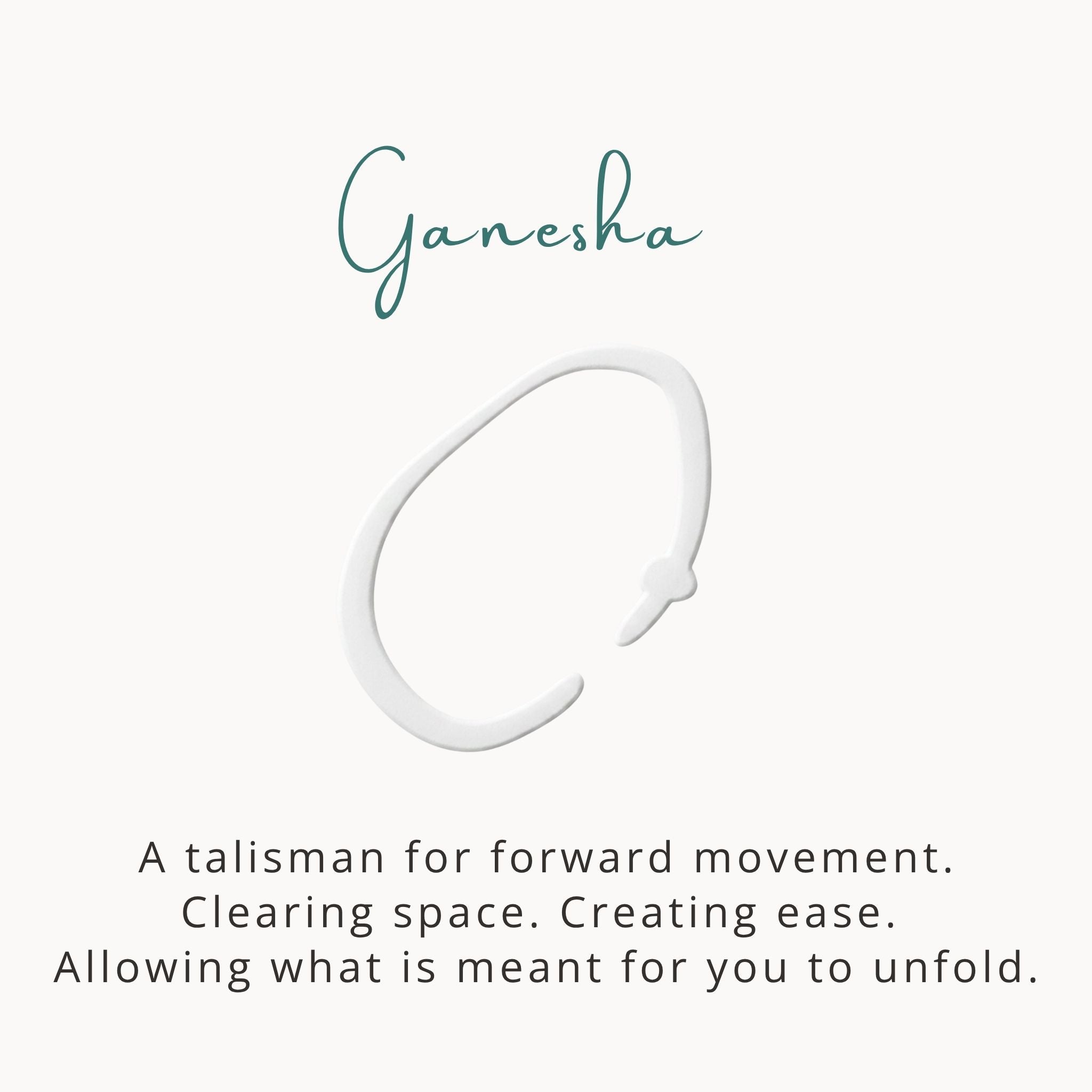 Ganesha Ring. Quartz Crystal. Silver