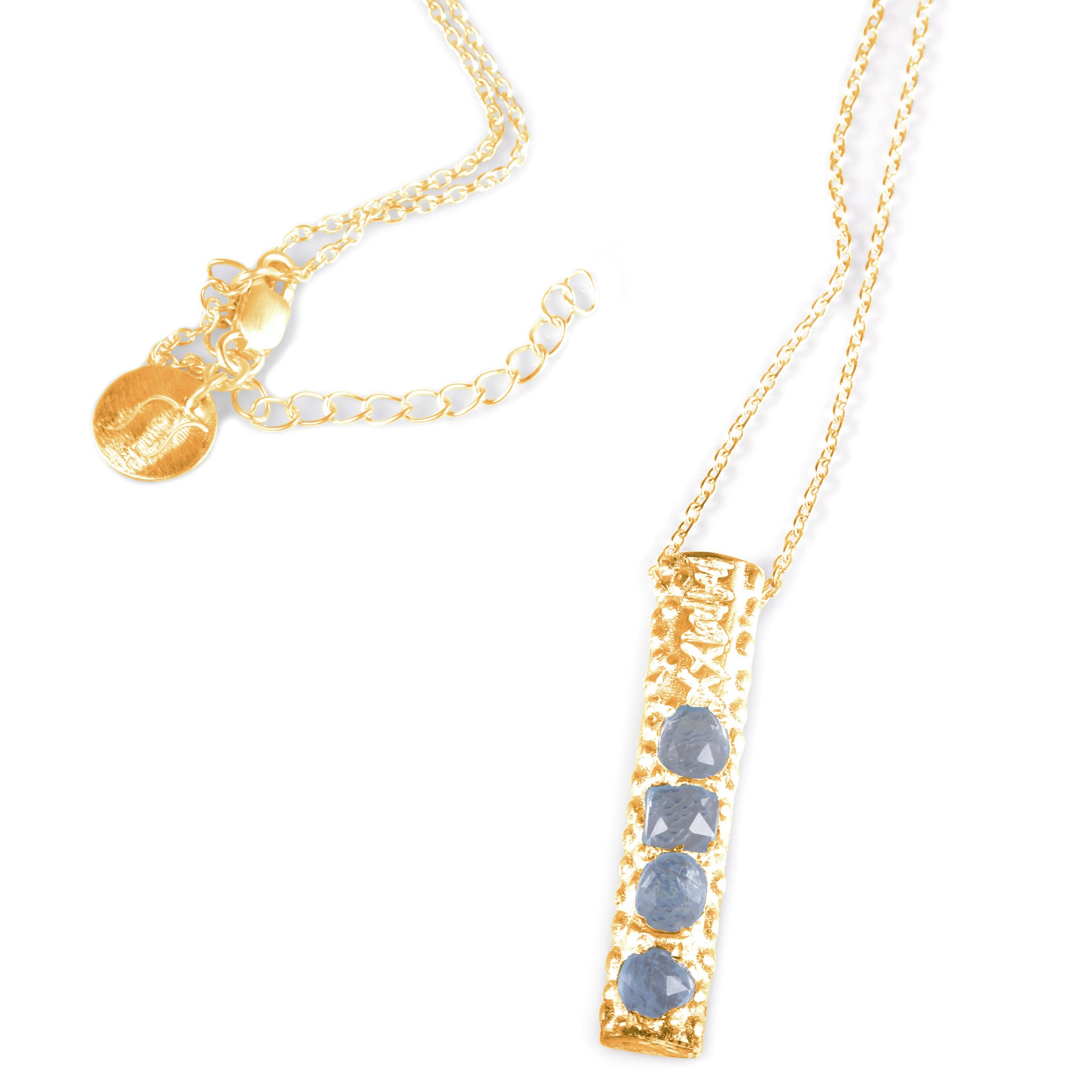 HumanKind Necklace. Sky Blue Topaz. Gold Vermeil