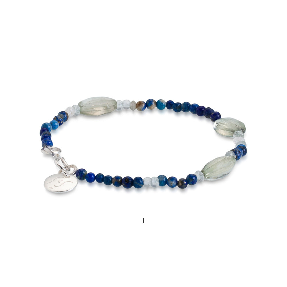 Tubbataha Bracelet. Lapis Lazuli I. 925 Silver