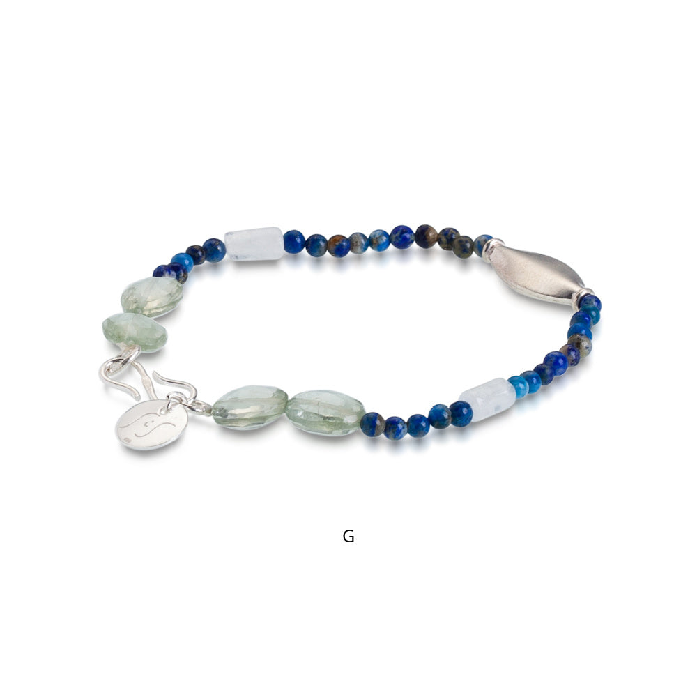 Tubbataha Bracelet. Lapis Lazuli G. 925 Silver