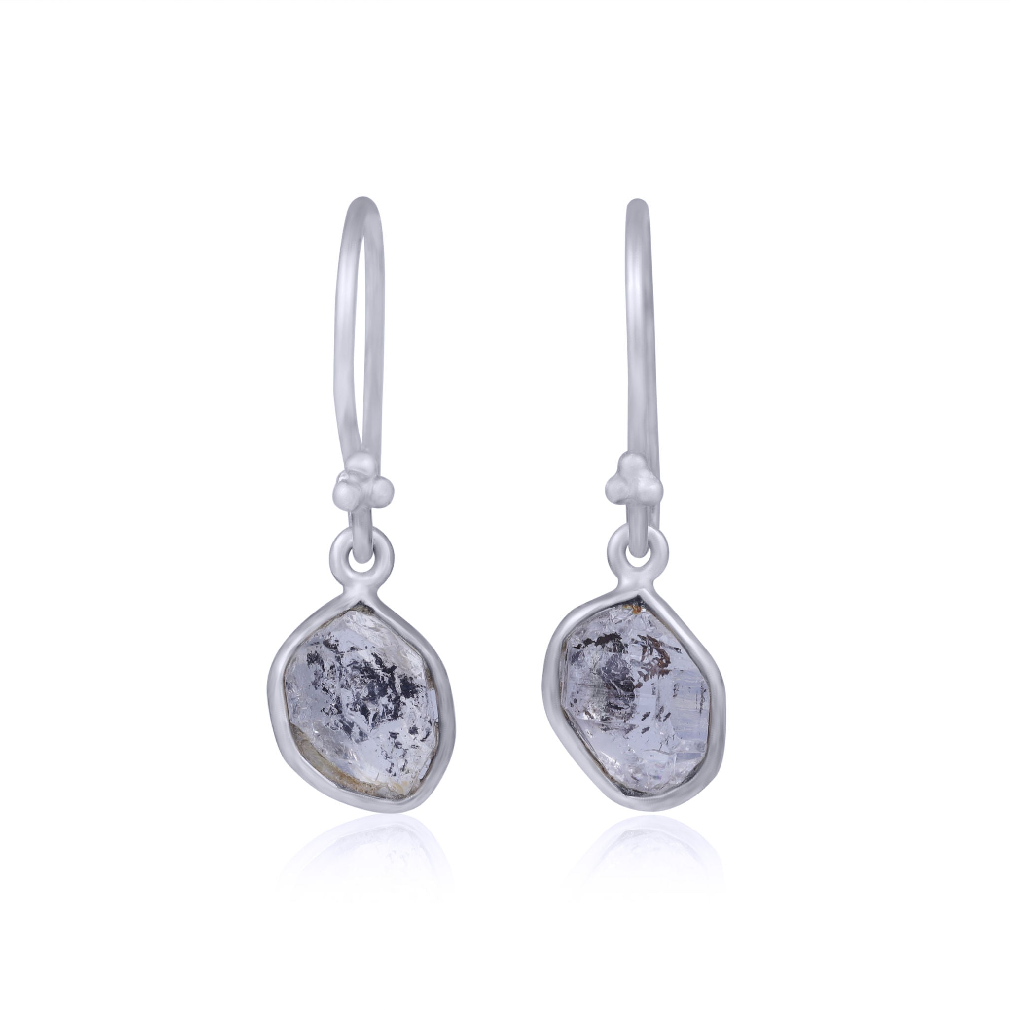 Caspian Earrings. Herkimer Diamond. 925 Silver