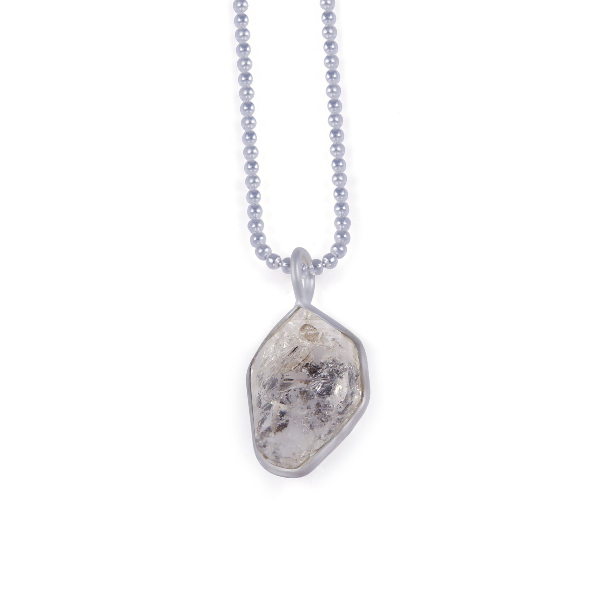 Caspian Necklace. Herkimer Diamond. 925 Silver