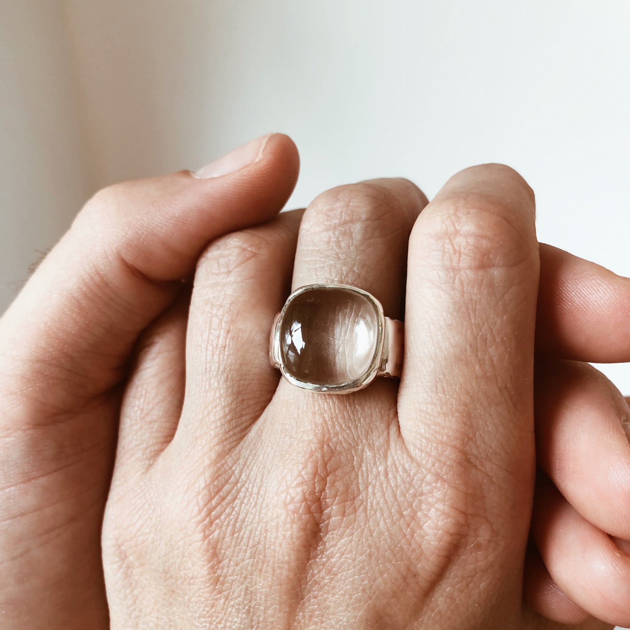 Daintree Ring. Quartz Crystal. Silver