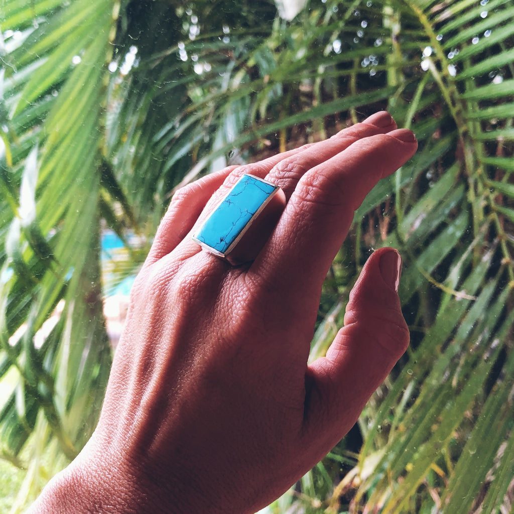 Pacific Ring. Turquoise. Silver