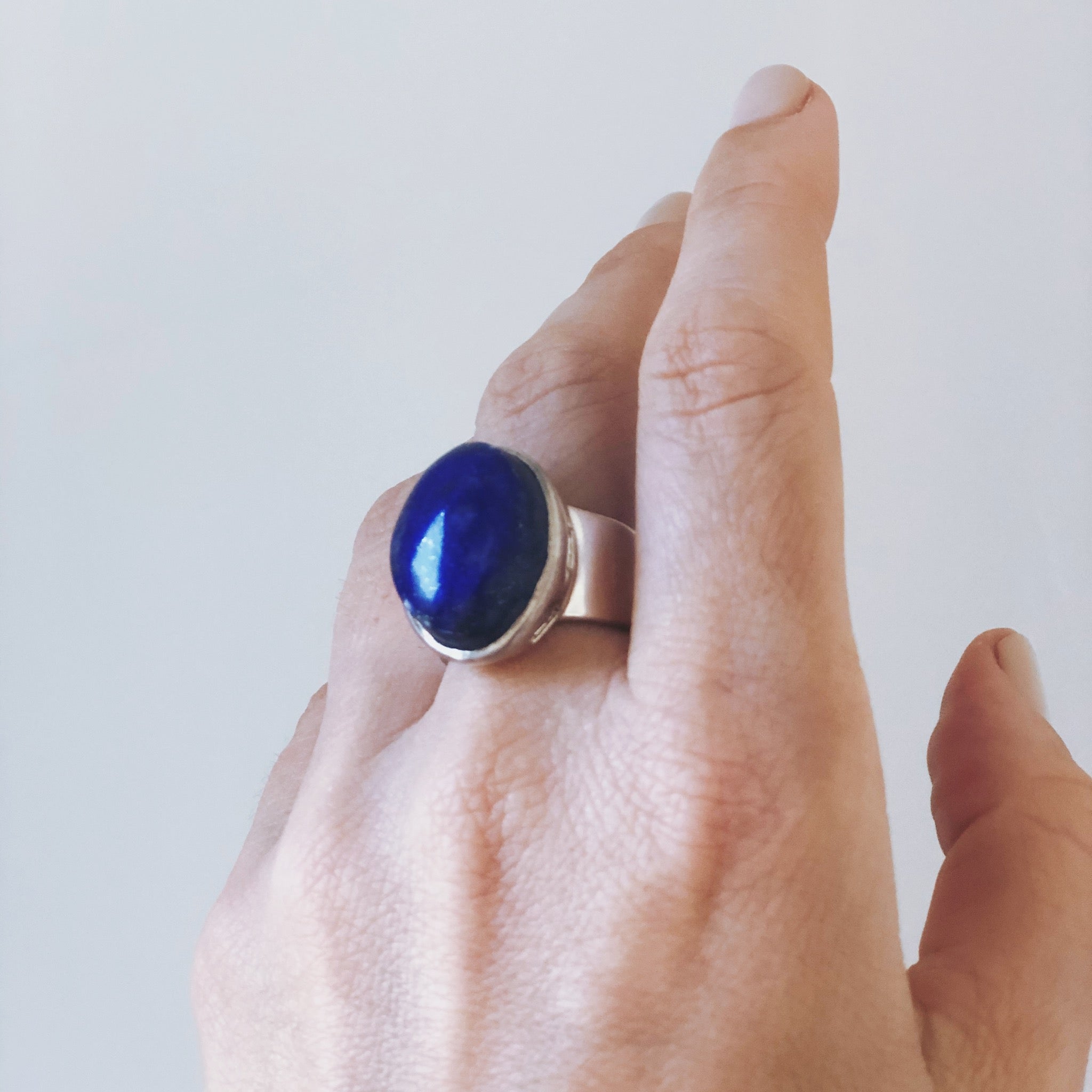 Apo Ring. Lapis Lazuli. Silver