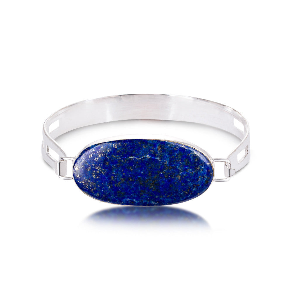 Apo Bangle. Lapis Lazuli. Silver