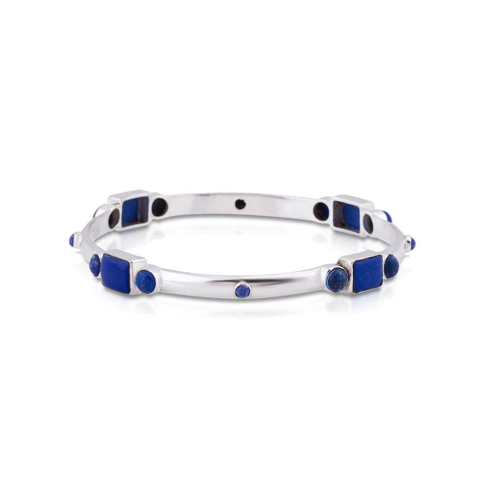 Pamukkale Bangle. Lapis Lazuli. Silver