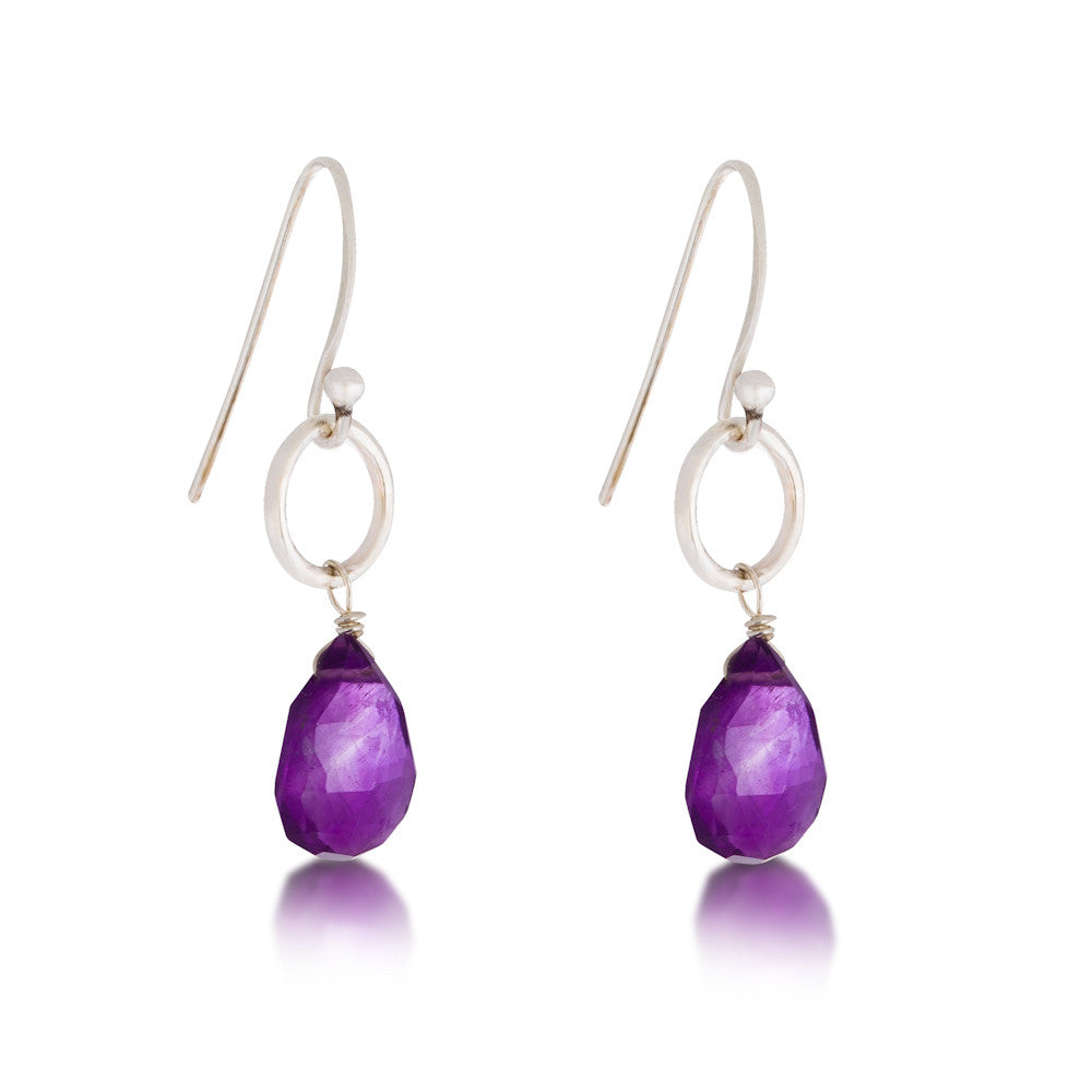 Ningaloo Earrings. Amethyst. 925 Silver