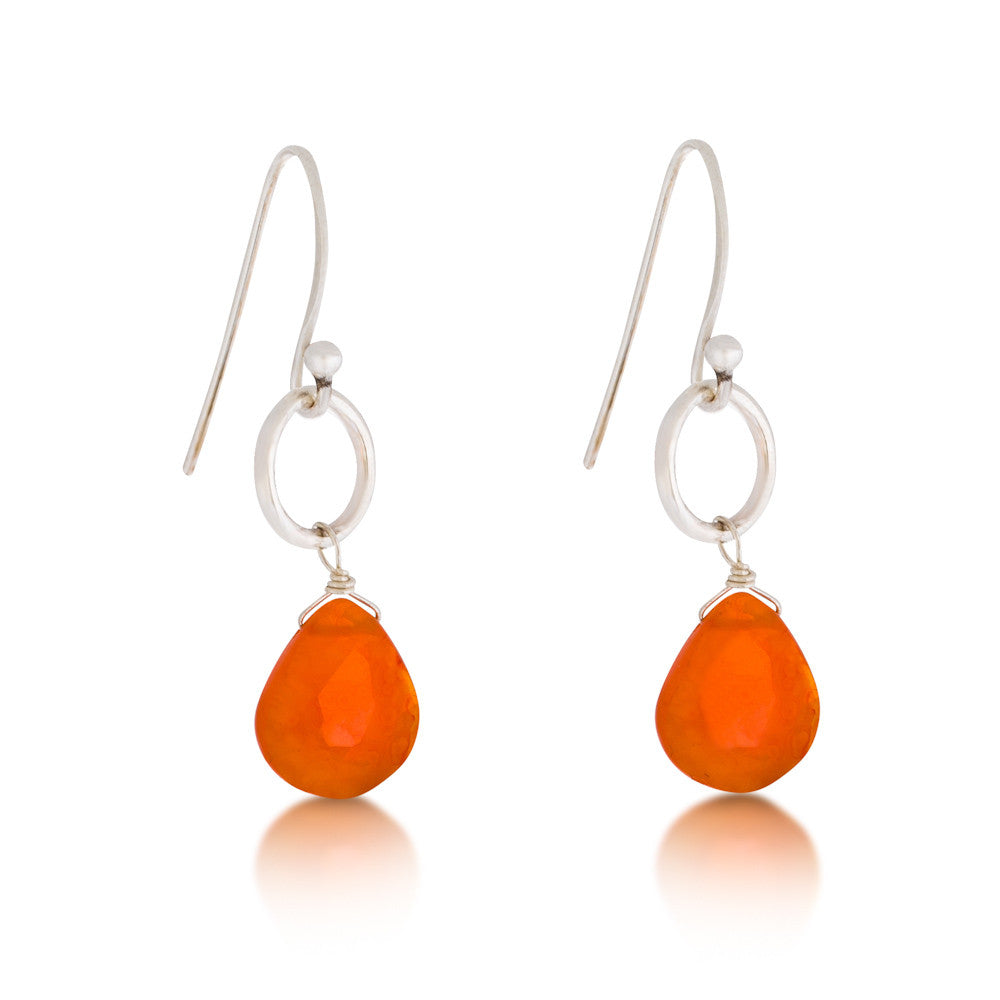 Ningaloo Earrings. Carnelian. 925 Silver