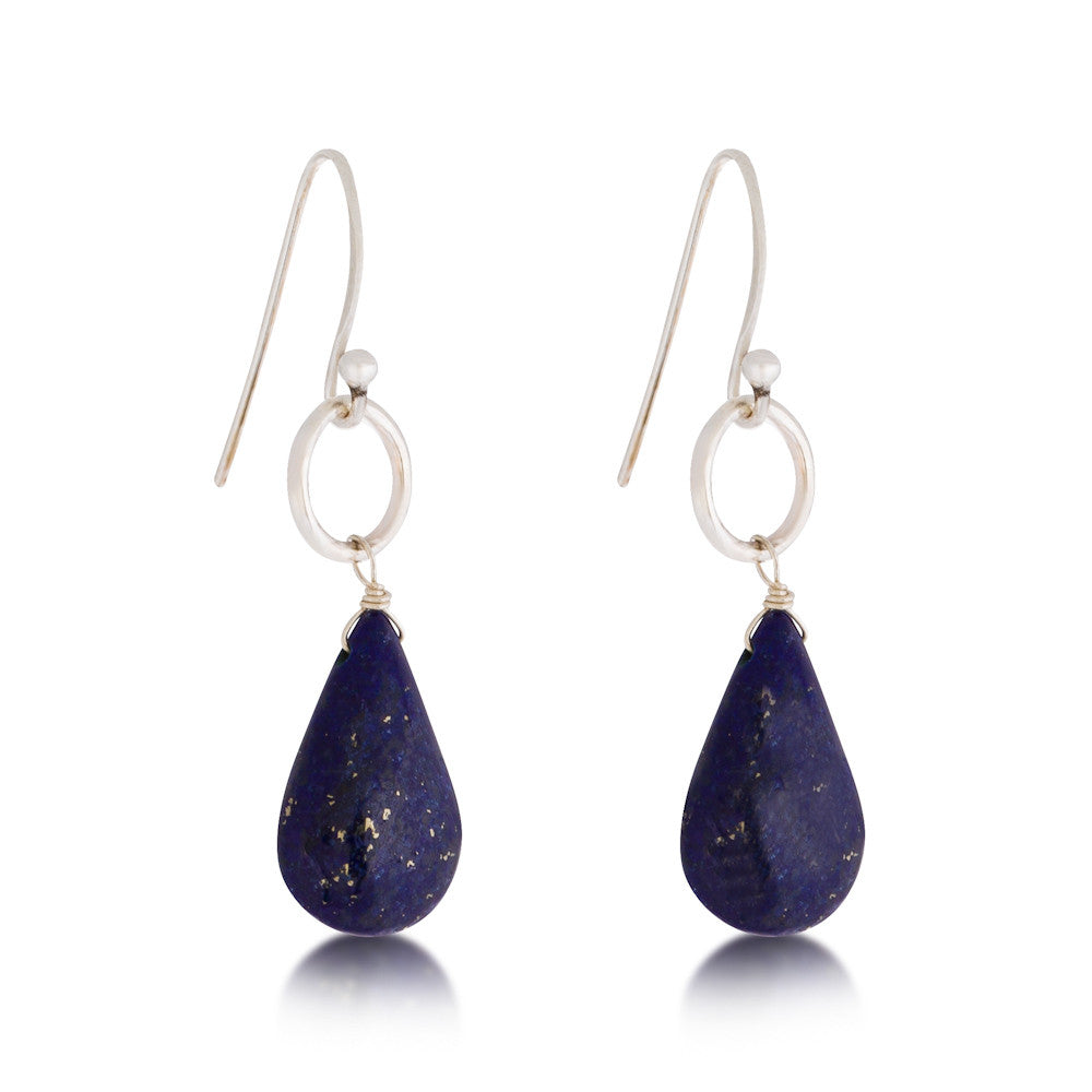 Ningaloo Earrings. Lapis Lazuli. 925 Silver