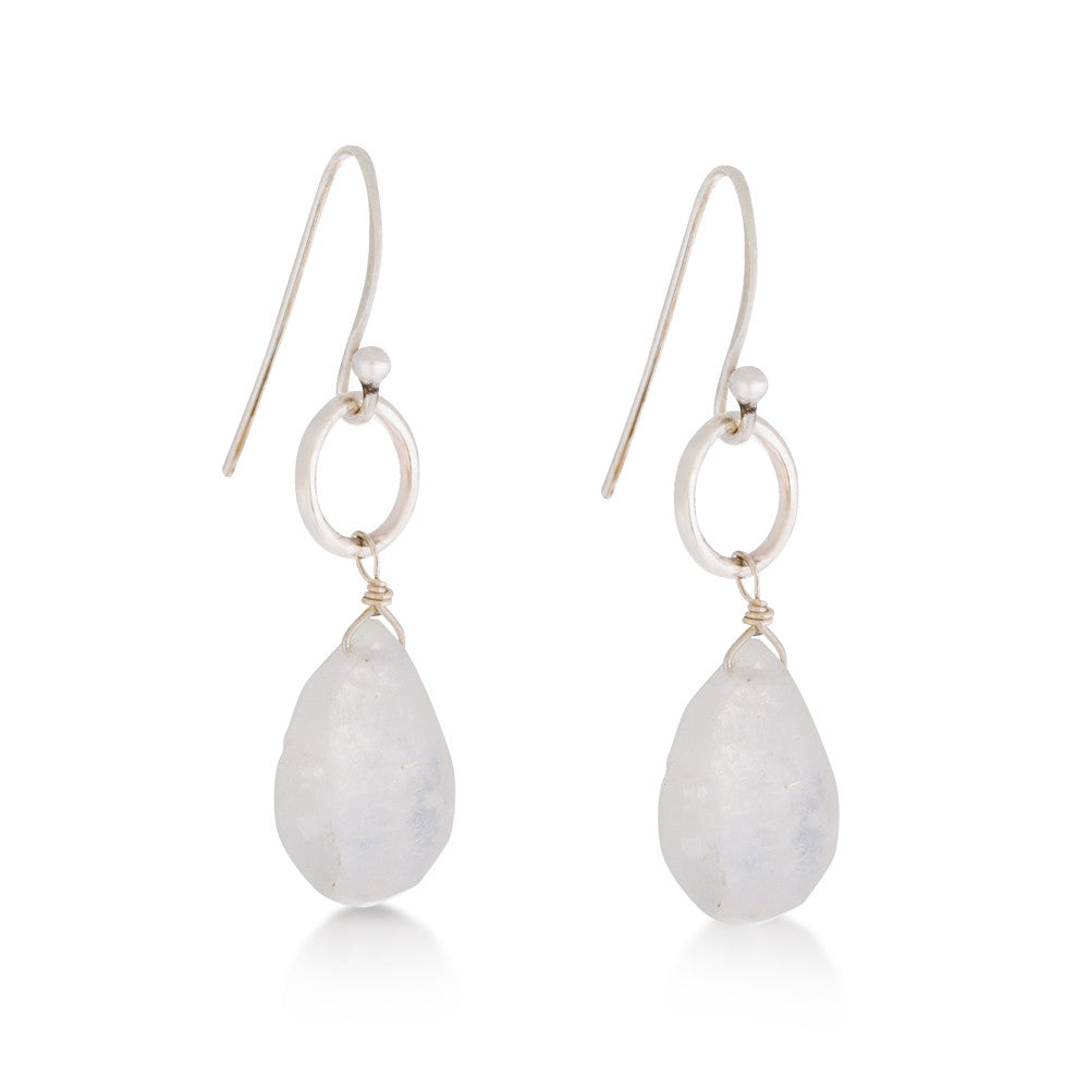 Ningaloo Earrings. Moonstone. 925 Silver