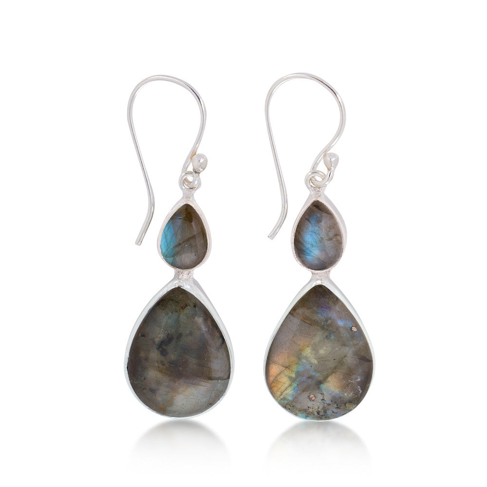 Butterfly Valley Earrings. Labradorite. Silver