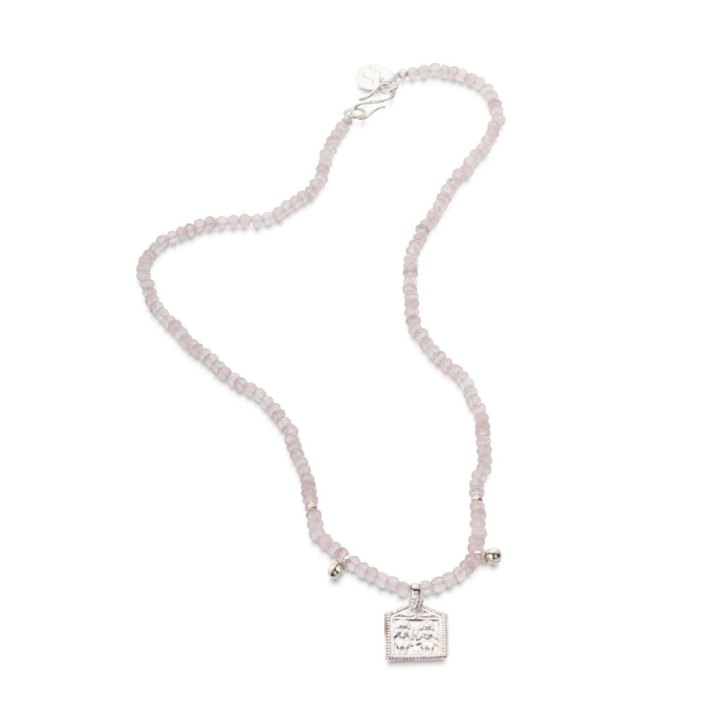 Kindred Souls Necklace. Rose Quartz. 925 Silver