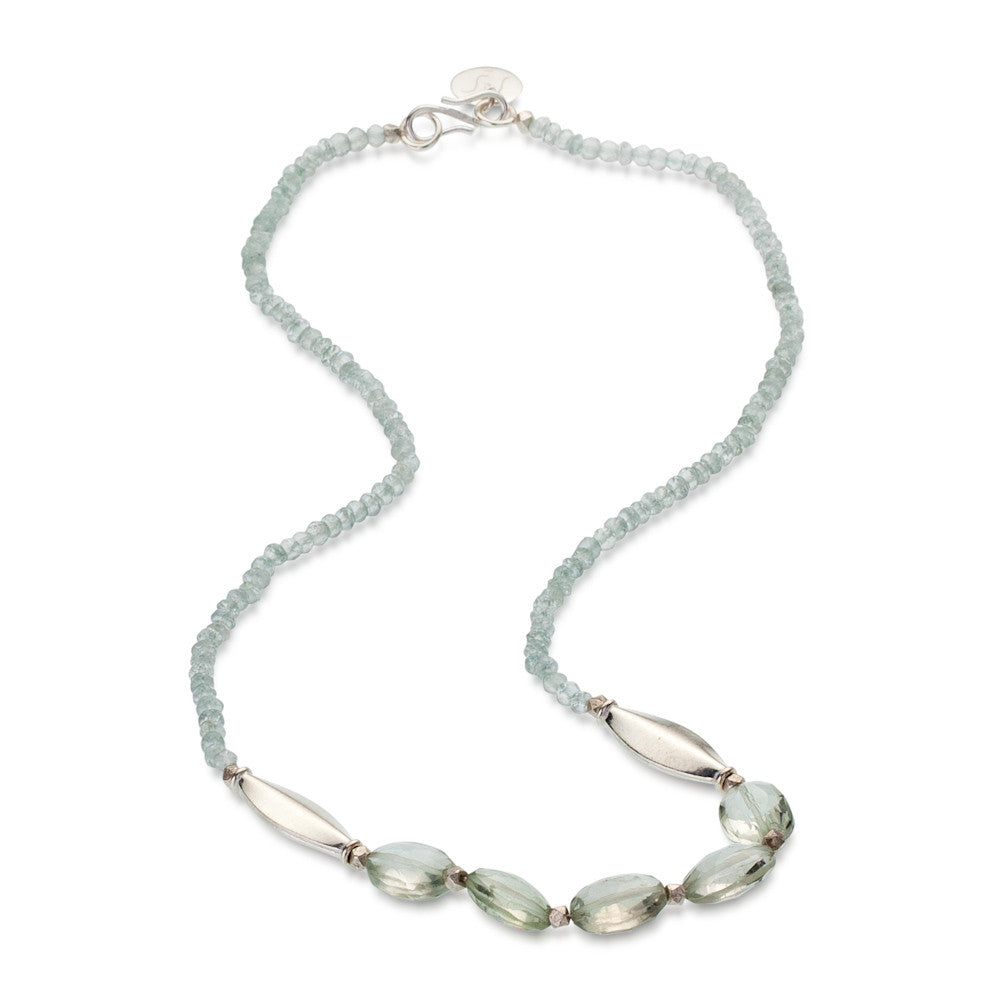 Palancar Necklace. Prasiolite. 925 Silver