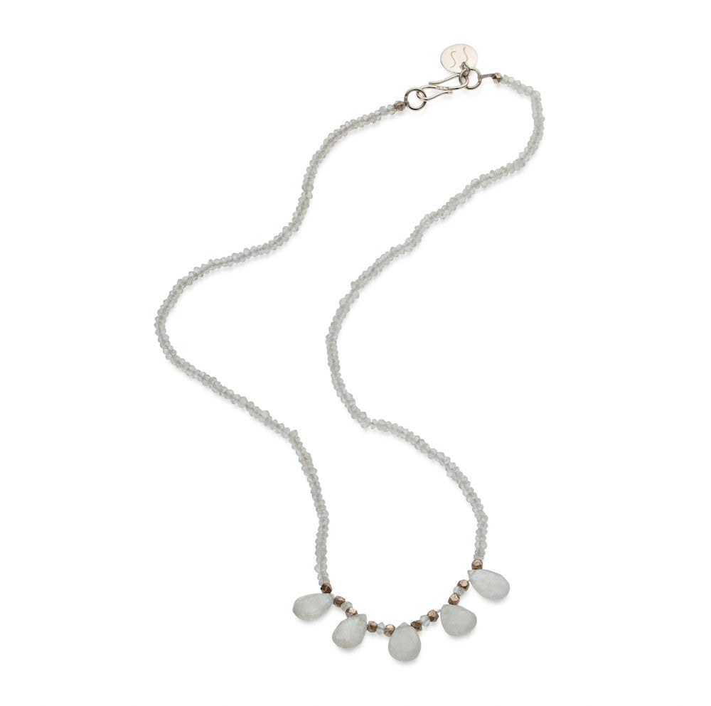 Lyra Necklace. Moonstone. 925 Silver