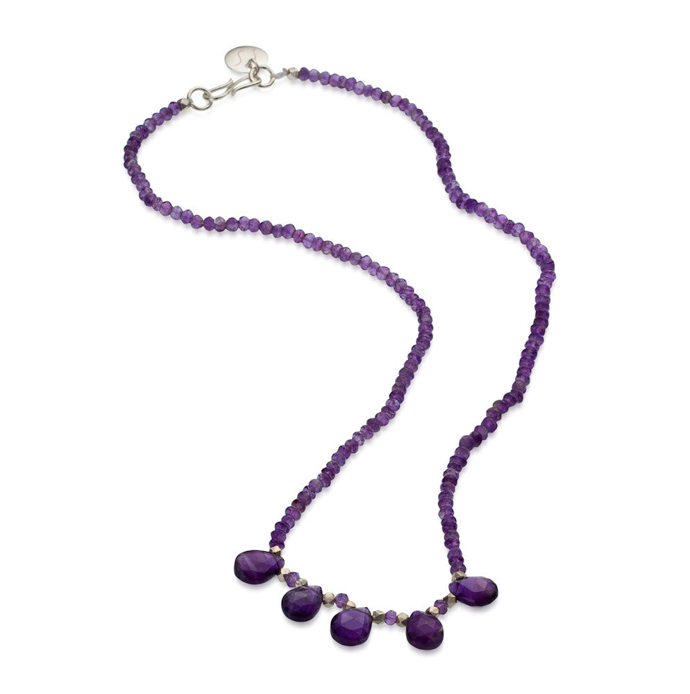 Lyra Necklace. Amethyst. 925 Silver