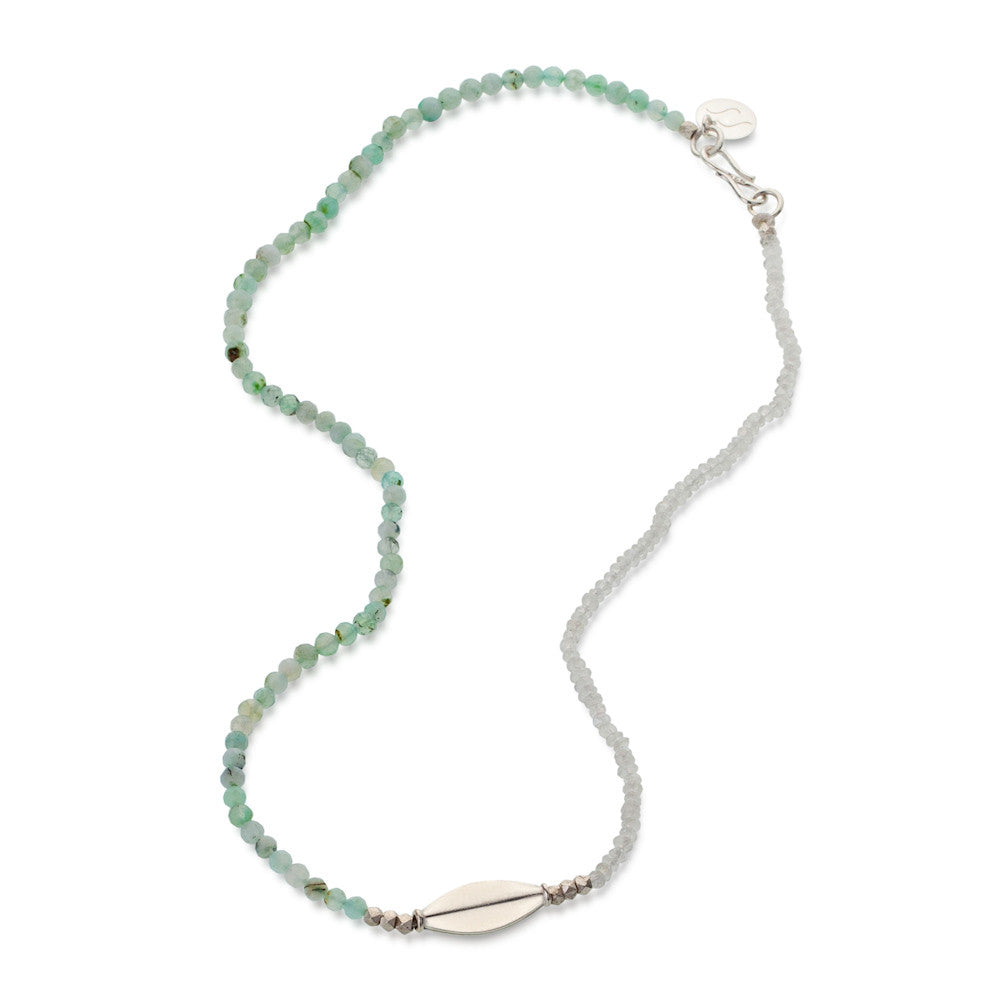 Wakatobi Necklace. Peruvian Opal & Moonstone. 925 Silver