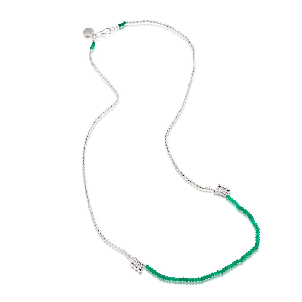 Sulu Necklace. Green Onyx. 925 Silver