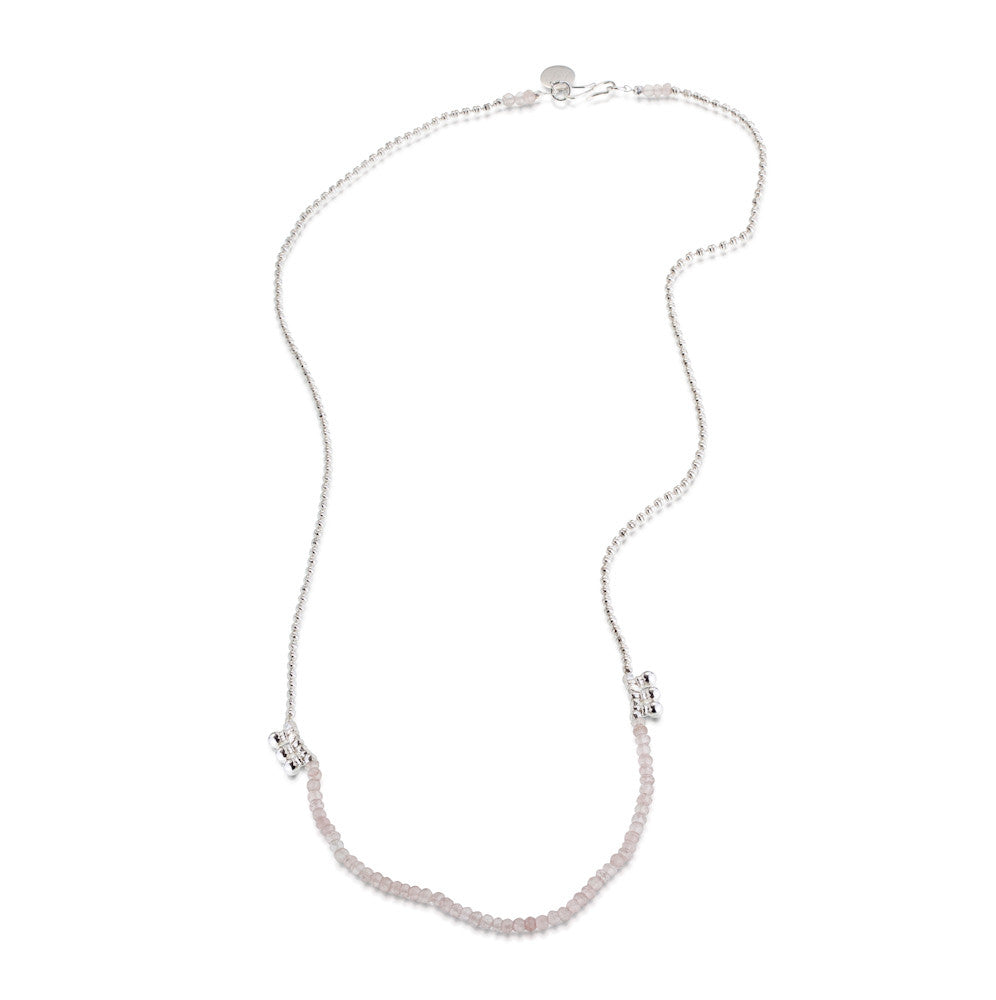 Sulu Necklace. Rose Quartz. 925 Silver