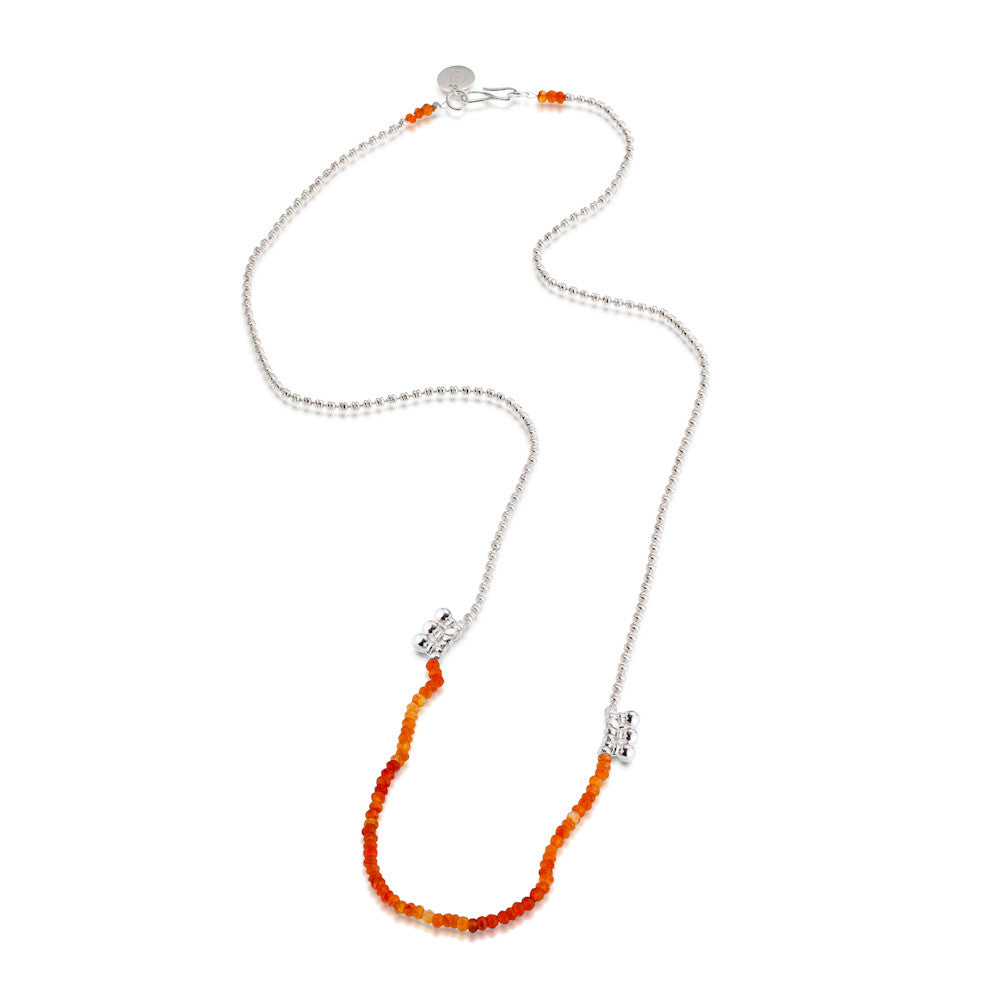 Sulu Necklace. Carnelian. 925 Silver