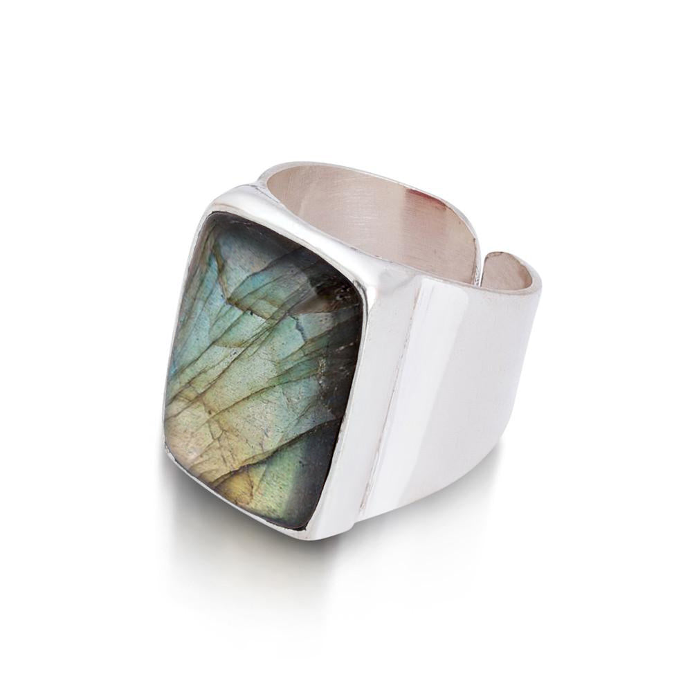 Arctic Ring. Labradorite. Silver