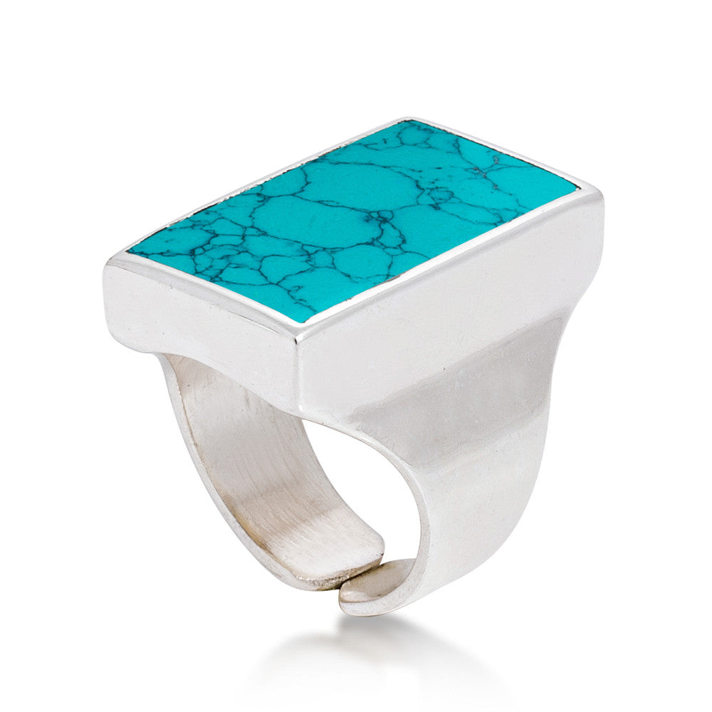 Pacific Ring. Turquoise. Silver