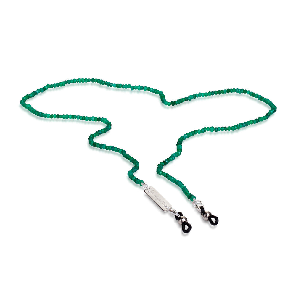 Andaman Necklace. Green Onyx. 925 Silver