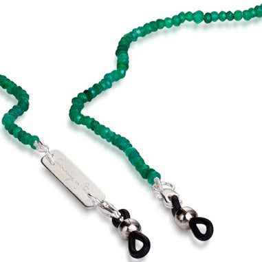 Andaman Necklace. Green Onyx. 925 Silver